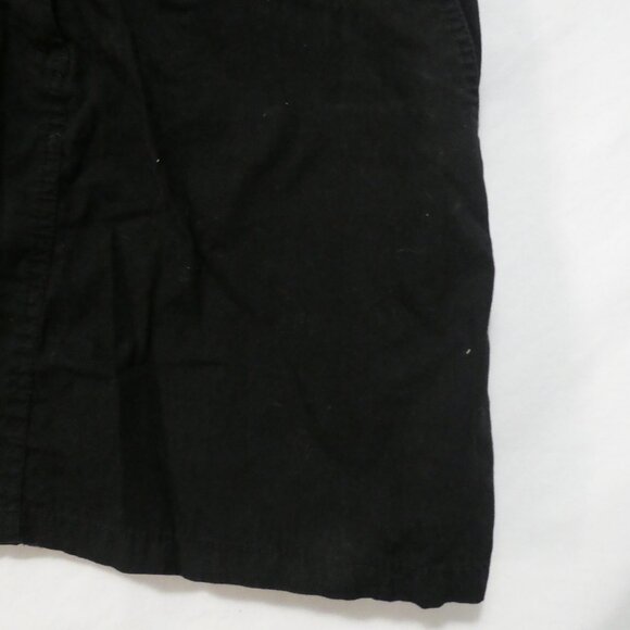 H&M | size 8 | Elegant Black Cotton Mini Skirt | Button Front | Buckle Back - Picture 8 of 14